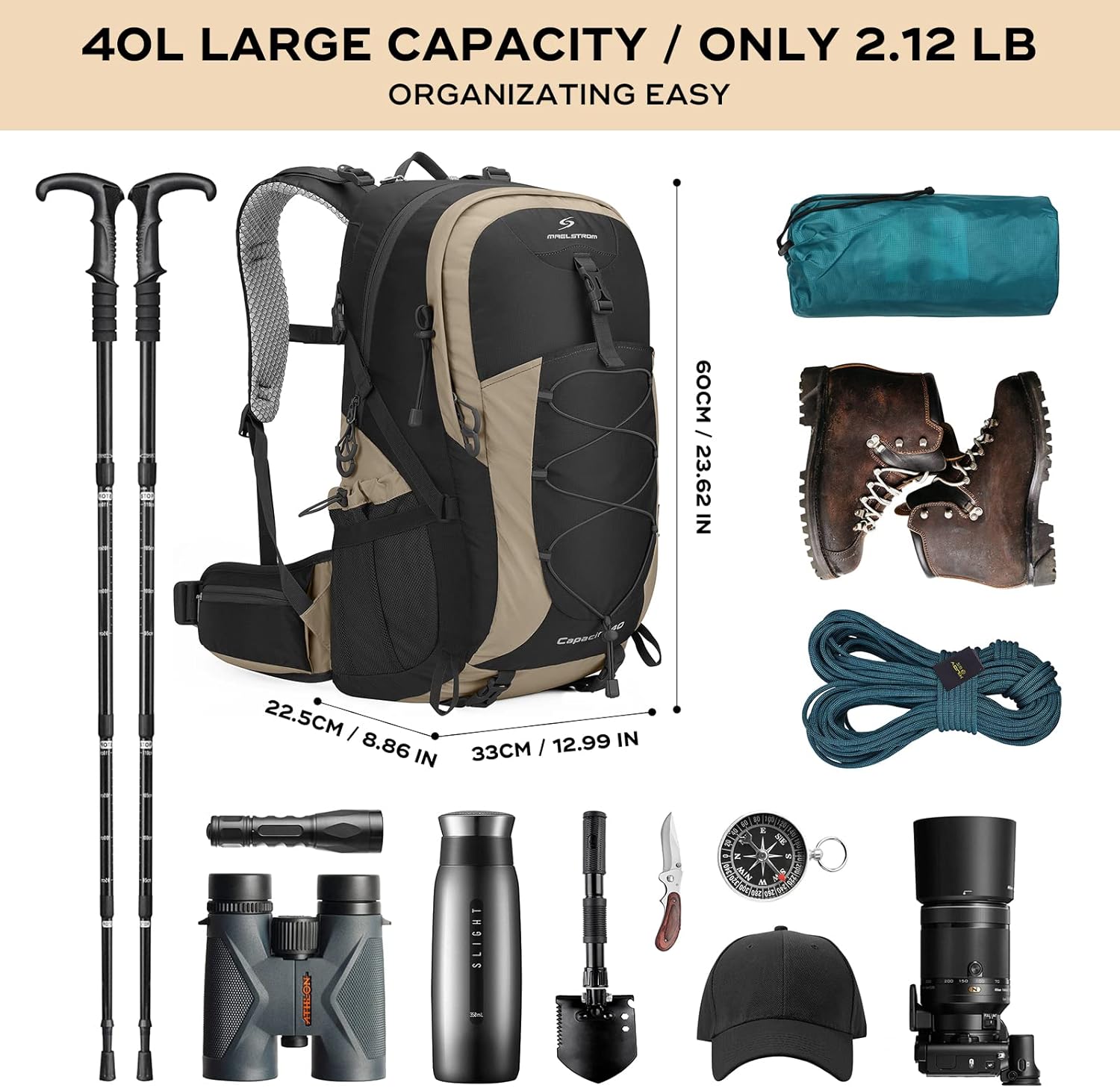 Maelstrom Hiking Backpack,Camping Backpack - Image 8