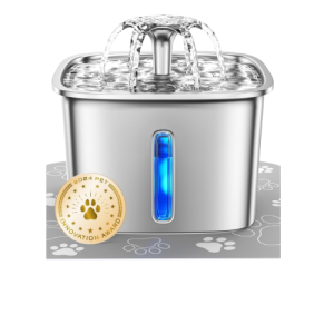 Veken Innovation Award Winner Stainless Steel Cat Water Fountain